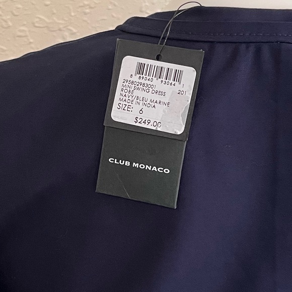 NWT CLUB MONACO LONG SLEEVE MINI SWING DRESS - Picture 8 of 8